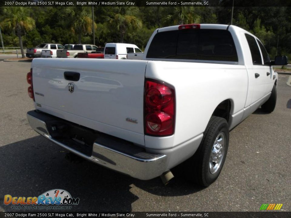 2007 Dodge Ram 2500 SLT Mega Cab Bright White / Medium Slate Gray Photo #13