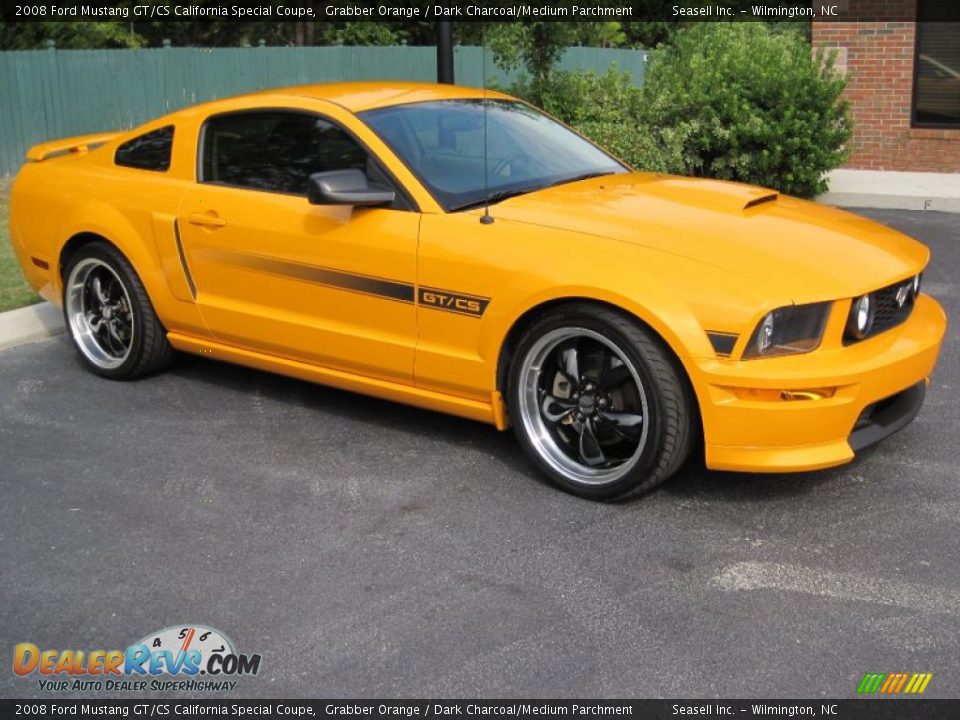 2008 Ford Mustang GT/CS California Special Coupe Grabber Orange / Dark Charcoal/Medium Parchment Photo #3