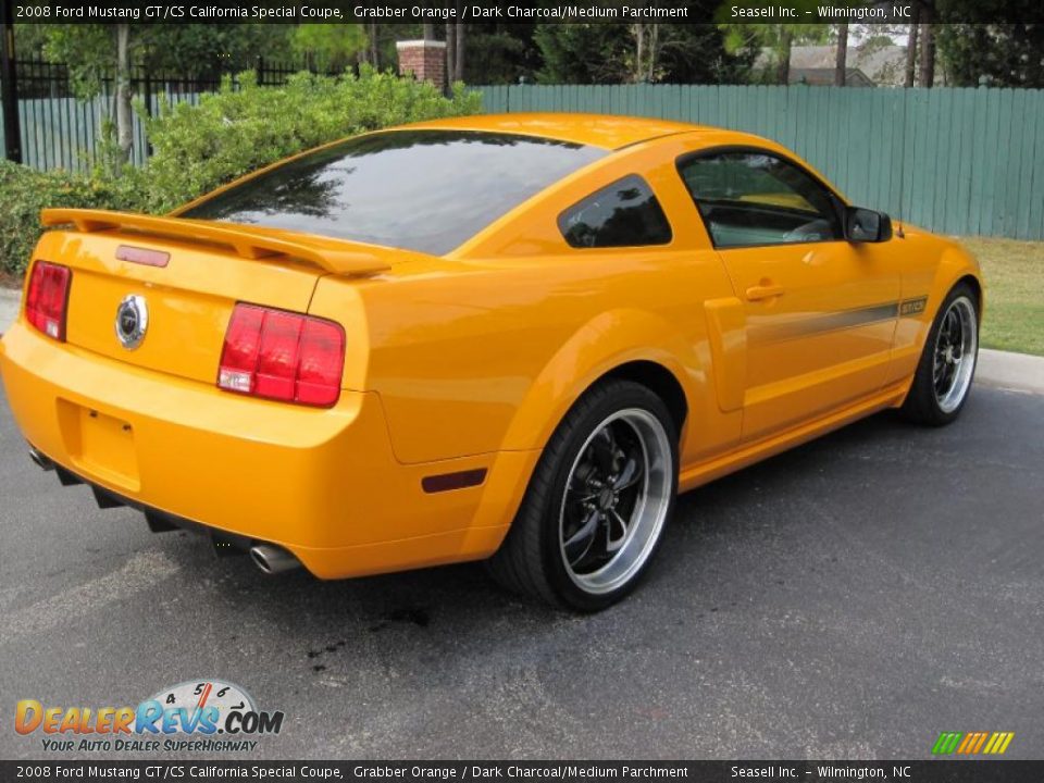 2008 Ford Mustang GT/CS California Special Coupe Grabber Orange / Dark Charcoal/Medium Parchment Photo #8