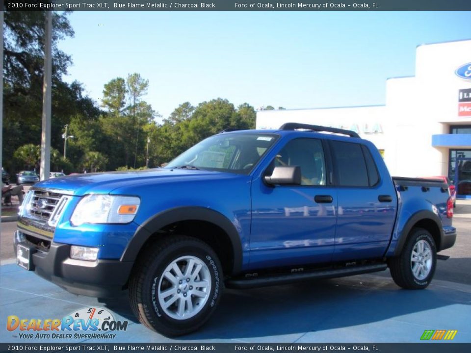 2010 Ford Explorer Sport Trac XLT Blue Flame Metallic / Charcoal Black Photo #1