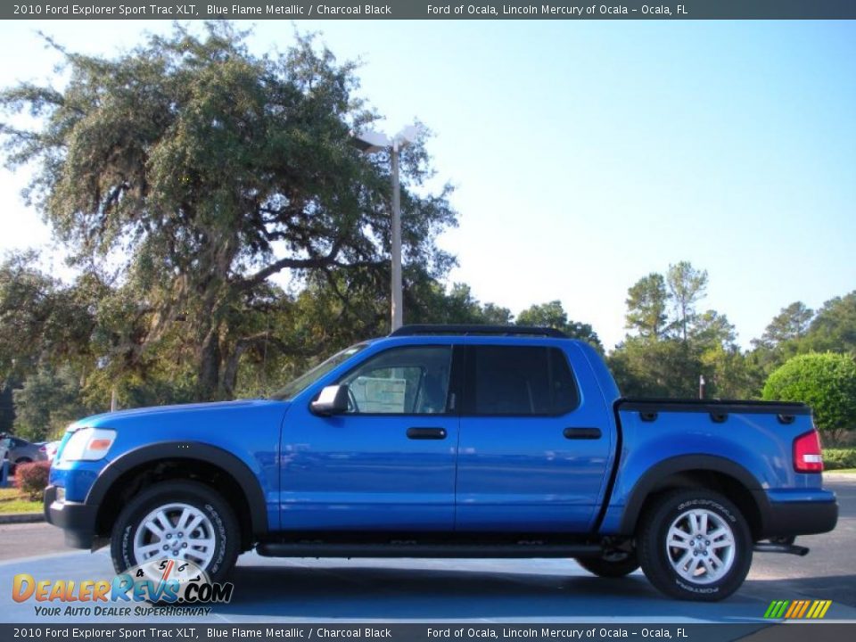 2010 Ford Explorer Sport Trac XLT Blue Flame Metallic / Charcoal Black Photo #2