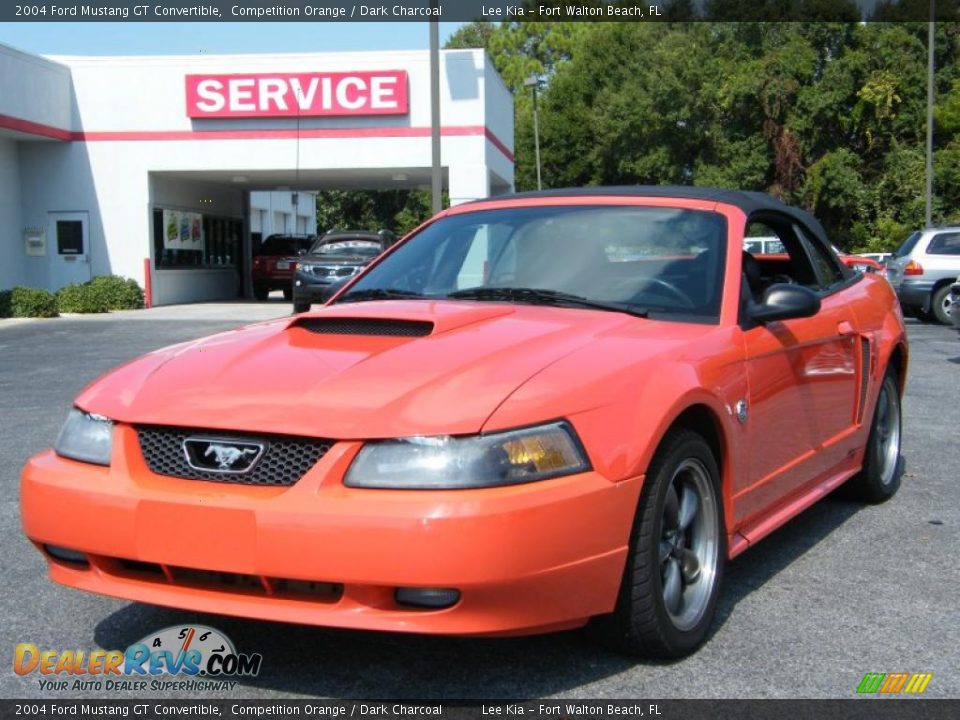 Front 3/4 View of 2004 Ford Mustang GT Convertible Photo #1