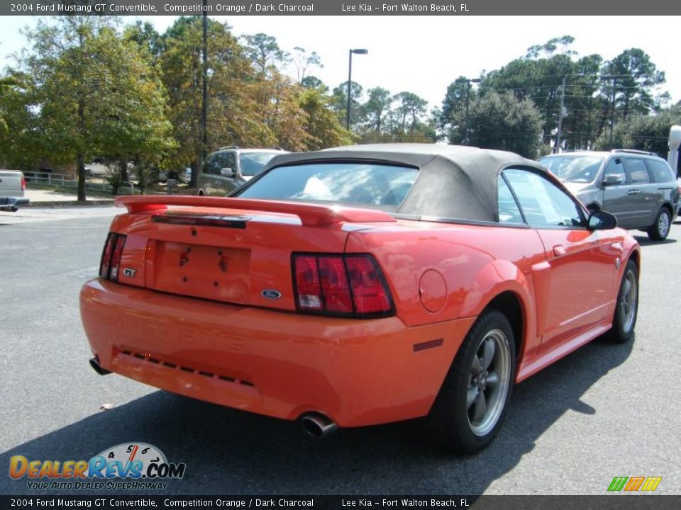 2004 Ford Mustang GT Convertible Competition Orange / Dark Charcoal Photo #5