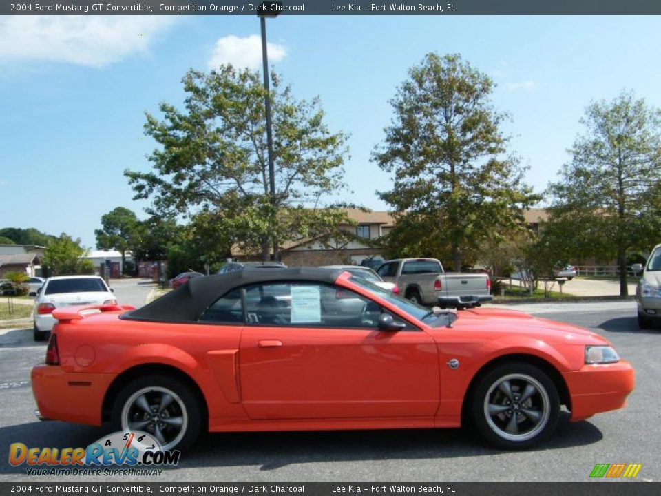 2004 Ford Mustang GT Convertible Competition Orange / Dark Charcoal Photo #6