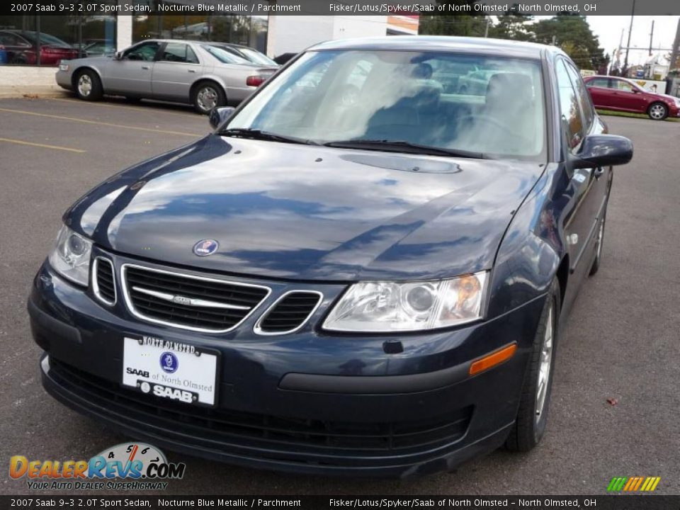 2007 Saab 9-3 2.0T Sport Sedan Nocturne Blue Metallic / Parchment Photo #1