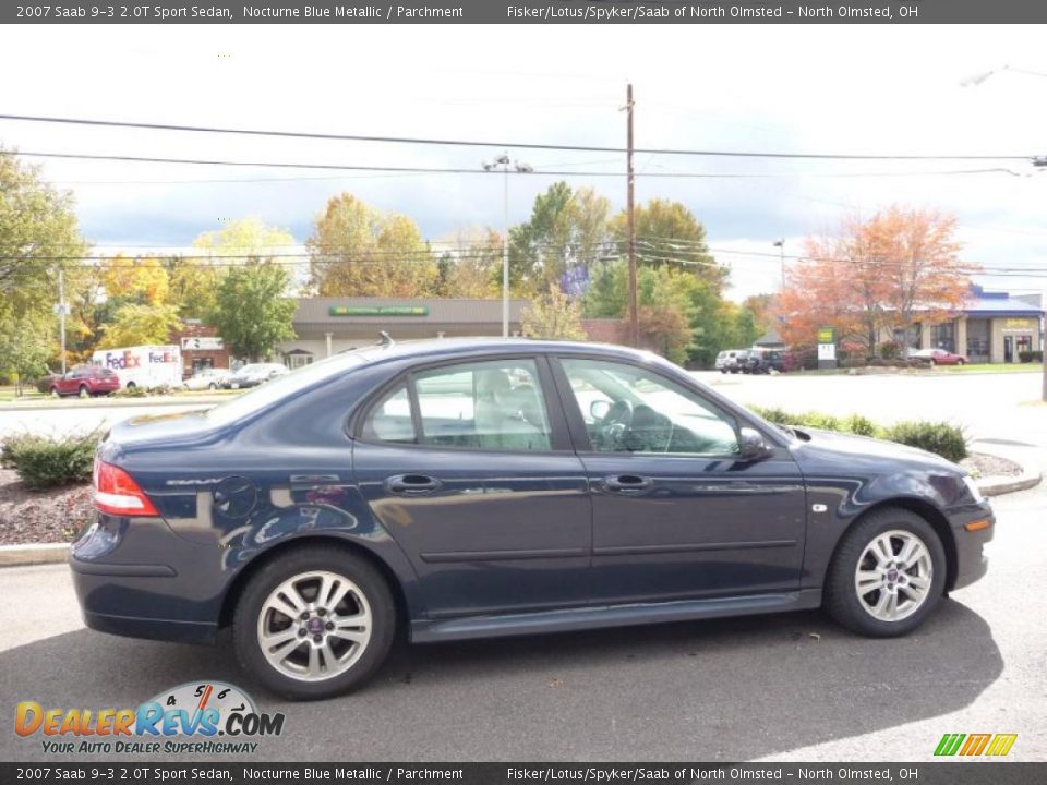 2007 Saab 9-3 2.0T Sport Sedan Nocturne Blue Metallic / Parchment Photo #5