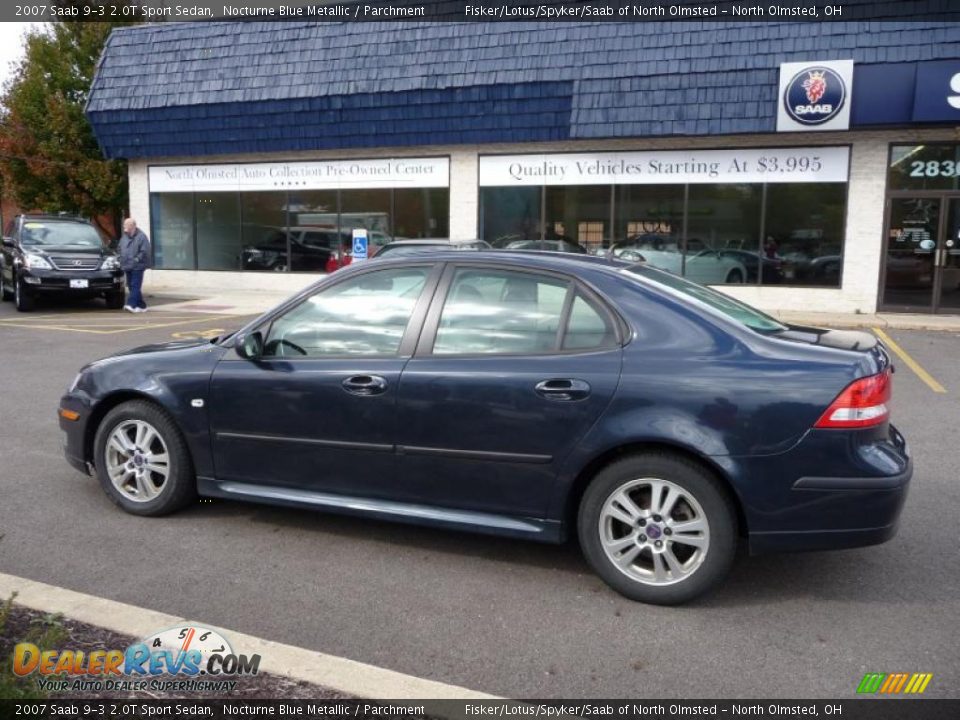 2007 Saab 9-3 2.0T Sport Sedan Nocturne Blue Metallic / Parchment Photo #7