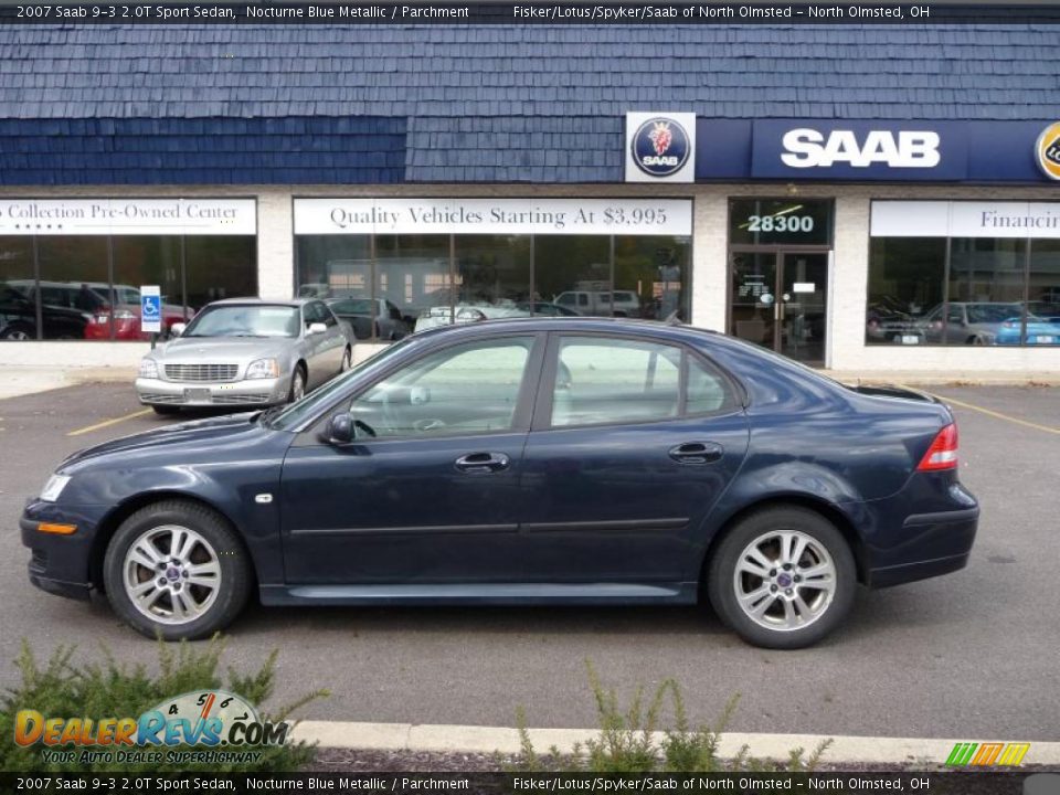 2007 Saab 9-3 2.0T Sport Sedan Nocturne Blue Metallic / Parchment Photo #8