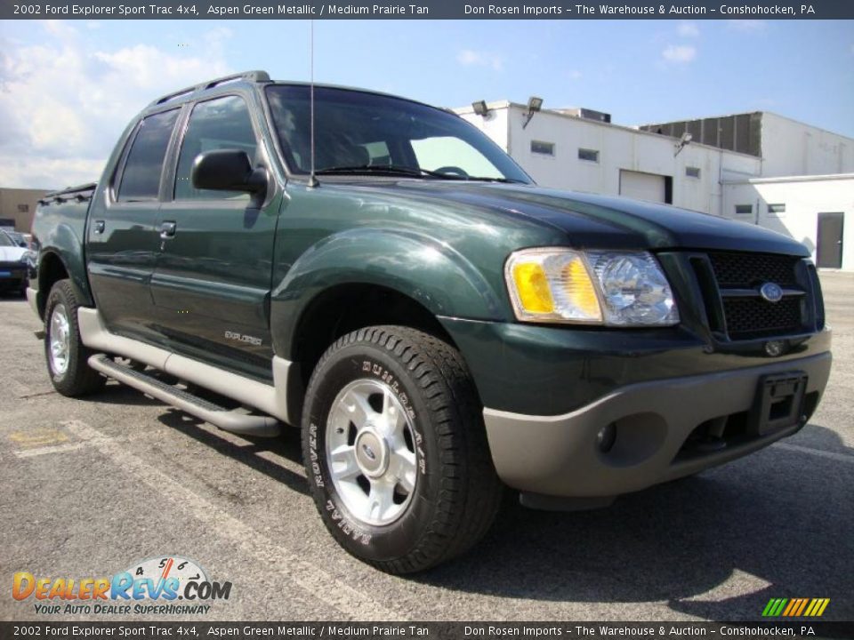 Aspen Green Metallic 2002 Ford Explorer Sport Trac 4x4 Photo #5