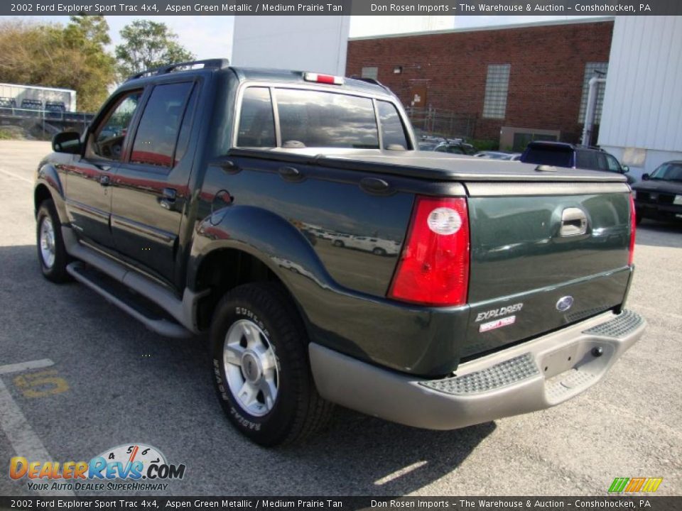 2002 Ford Explorer Sport Trac 4x4 Aspen Green Metallic / Medium Prairie Tan Photo #10