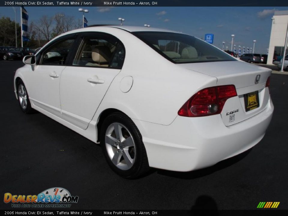 2006 Honda Civic EX Sedan Taffeta White / Ivory Photo #2