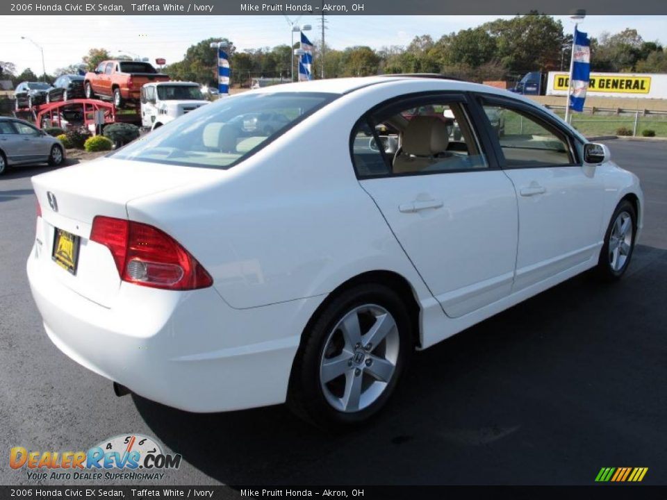 2006 Honda Civic EX Sedan Taffeta White / Ivory Photo #7