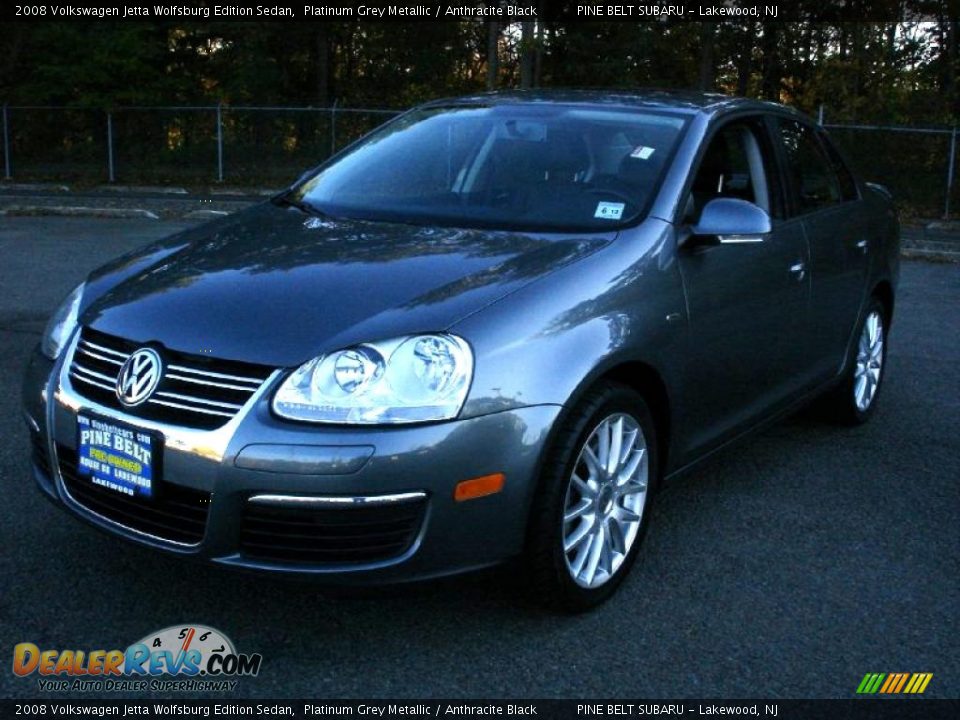 2008 Volkswagen Jetta Wolfsburg Edition Sedan Platinum Grey Metallic / Anthracite Black Photo #1