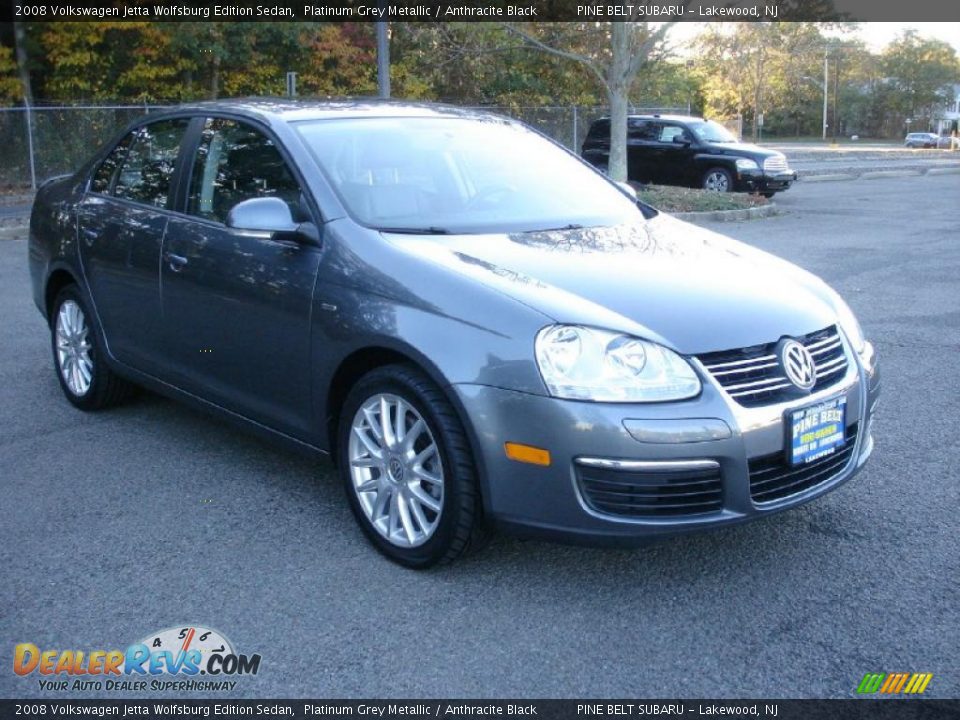 2008 Volkswagen Jetta Wolfsburg Edition Sedan Platinum Grey Metallic / Anthracite Black Photo #3