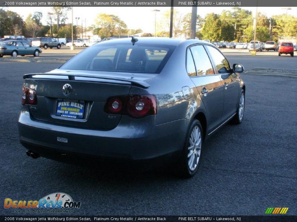 2008 Volkswagen Jetta Wolfsburg Edition Sedan Platinum Grey Metallic / Anthracite Black Photo #4