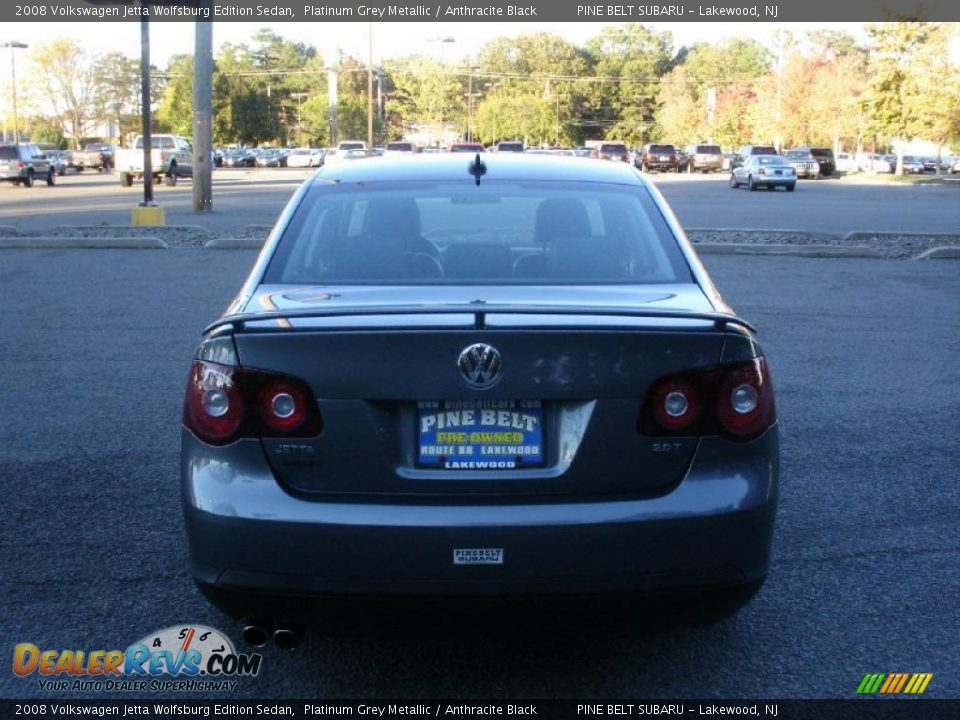 2008 Volkswagen Jetta Wolfsburg Edition Sedan Platinum Grey Metallic / Anthracite Black Photo #5