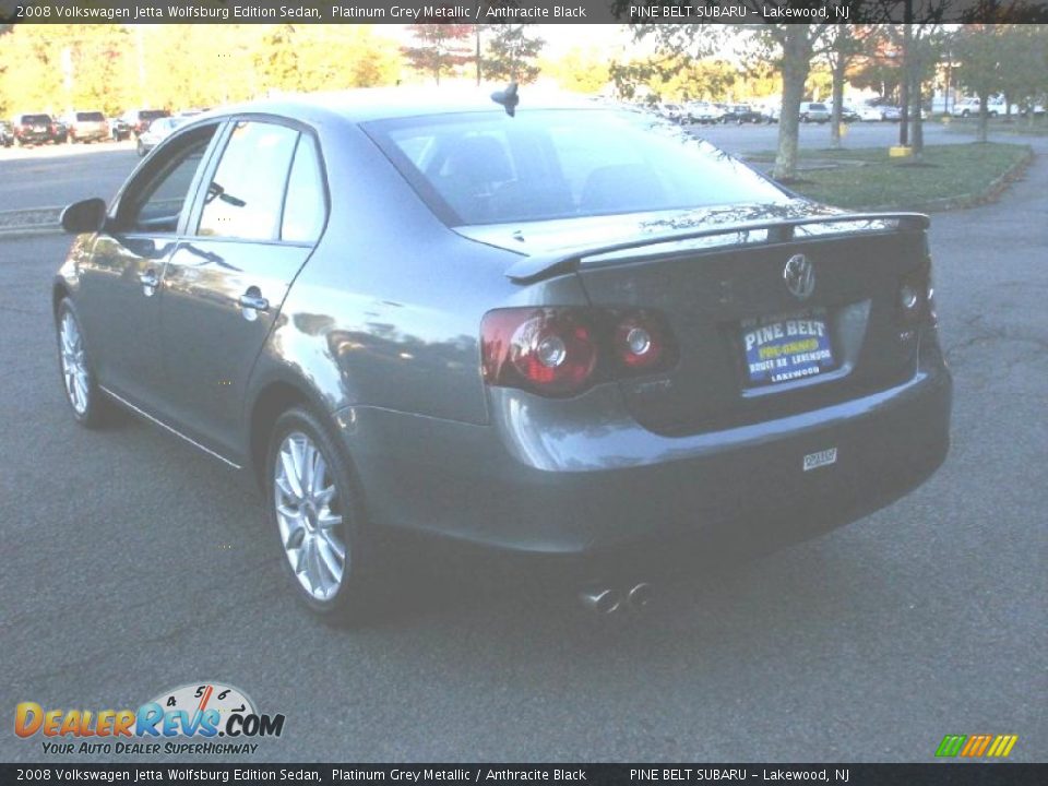 2008 Volkswagen Jetta Wolfsburg Edition Sedan Platinum Grey Metallic / Anthracite Black Photo #6