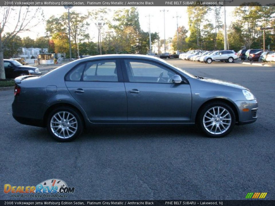 2008 Volkswagen Jetta Wolfsburg Edition Sedan Platinum Grey Metallic / Anthracite Black Photo #7