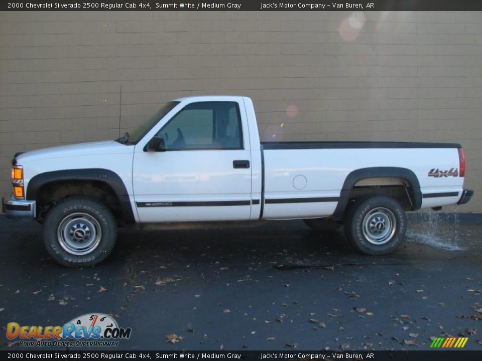 2000 Chevrolet Silverado 2500 Regular Cab 4x4 Summit White / Medium Gray Photo #1