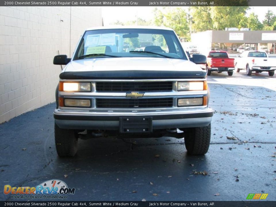 2000 Chevrolet Silverado 2500 Regular Cab 4x4 Summit White / Medium Gray Photo #3