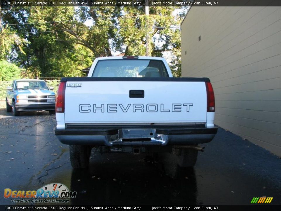 2000 Chevrolet Silverado 2500 Regular Cab 4x4 Summit White / Medium Gray Photo #6