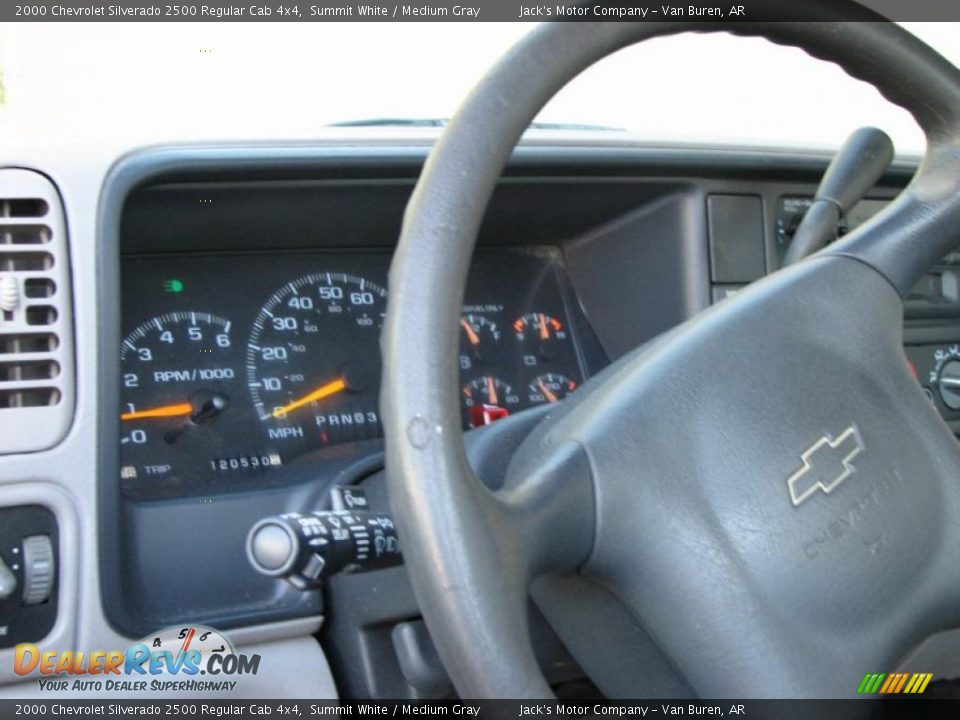 2000 Chevrolet Silverado 2500 Regular Cab 4x4 Summit White / Medium Gray Photo #11