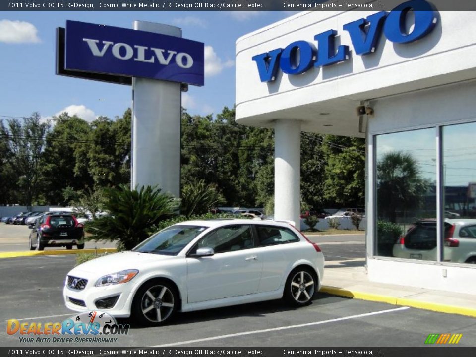 2011 Volvo C30 T5 R-Design Cosmic White Metallic / R Design Off Black/Calcite Flextec Photo #2