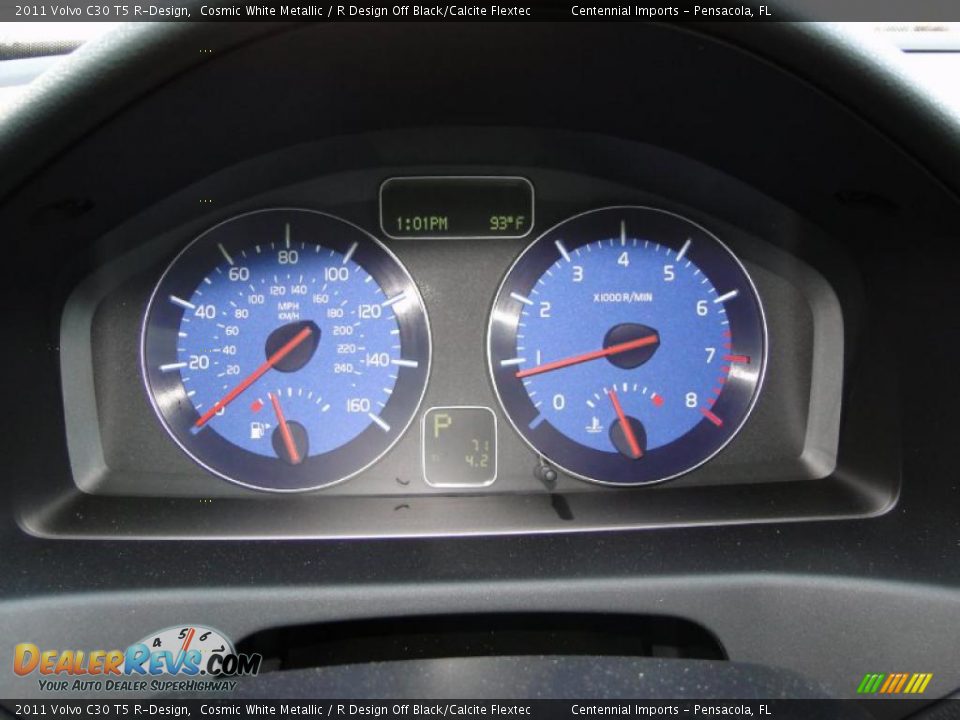 2011 Volvo C30 T5 R-Design Cosmic White Metallic / R Design Off Black/Calcite Flextec Photo #13