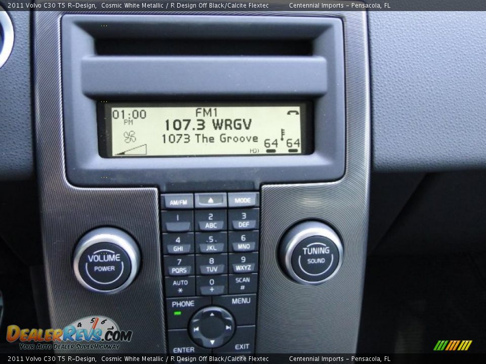 2011 Volvo C30 T5 R-Design Cosmic White Metallic / R Design Off Black/Calcite Flextec Photo #14