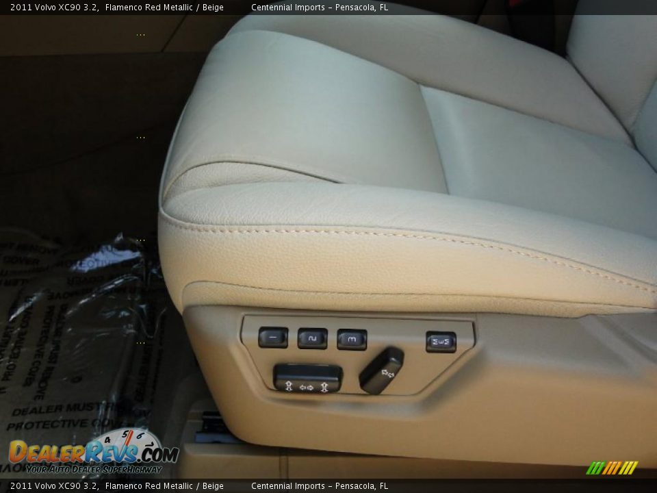 2011 Volvo XC90 3.2 Flamenco Red Metallic / Beige Photo #14