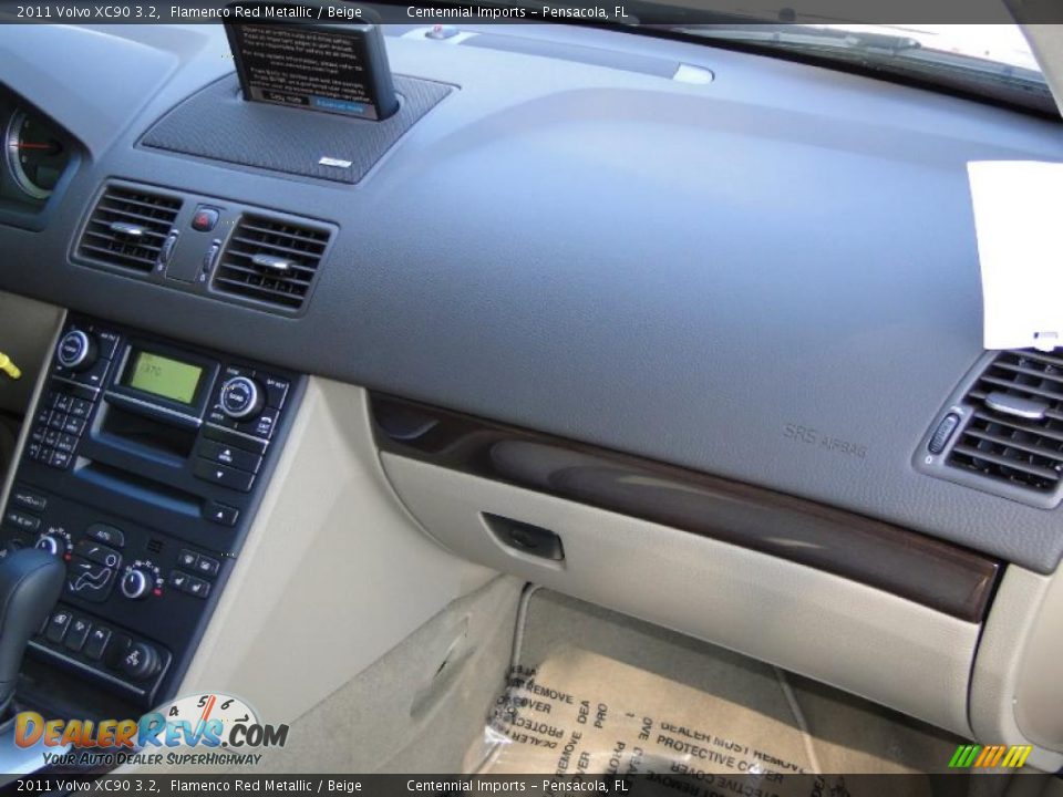 2011 Volvo XC90 3.2 Flamenco Red Metallic / Beige Photo #16