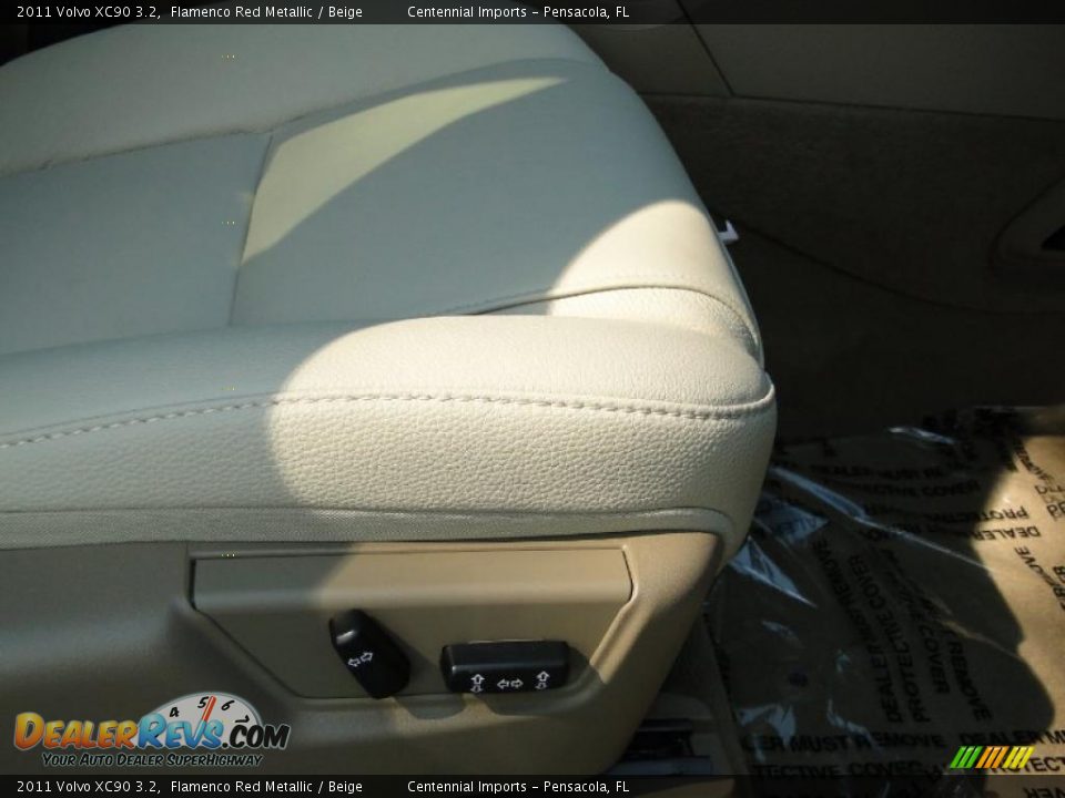 2011 Volvo XC90 3.2 Flamenco Red Metallic / Beige Photo #17