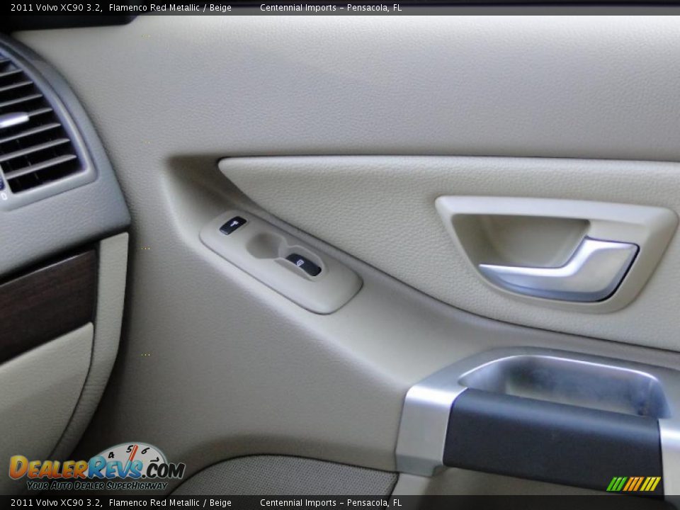 2011 Volvo XC90 3.2 Flamenco Red Metallic / Beige Photo #18