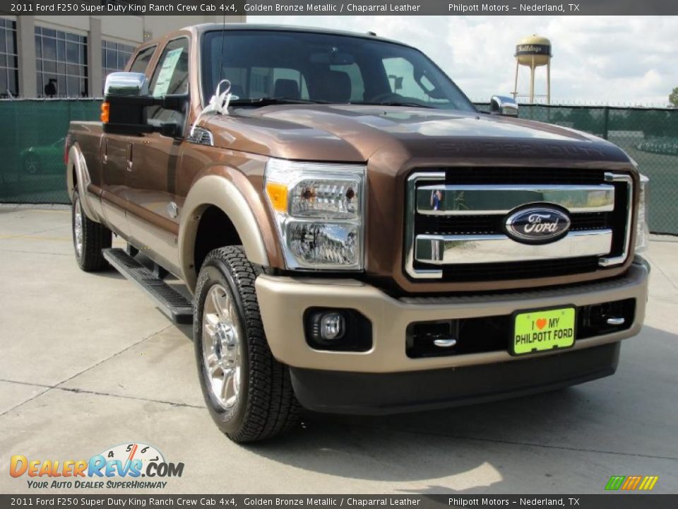 2011 Ford F250 Super Duty King Ranch Crew Cab 4x4 Golden Bronze Metallic / Chaparral Leather Photo #1