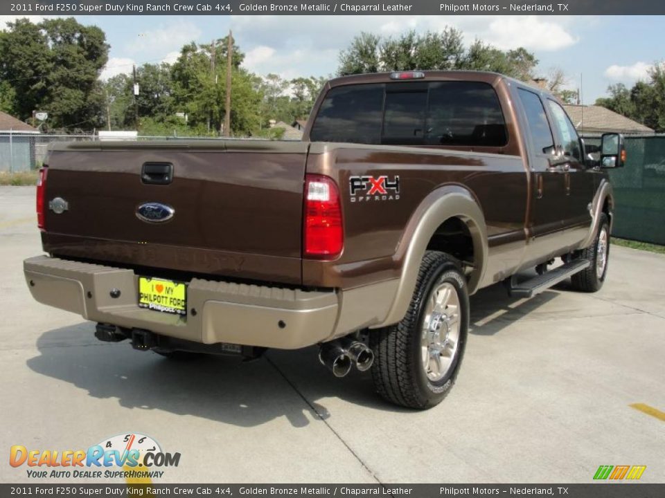 2011 Ford F250 Super Duty King Ranch Crew Cab 4x4 Golden Bronze Metallic / Chaparral Leather Photo #3