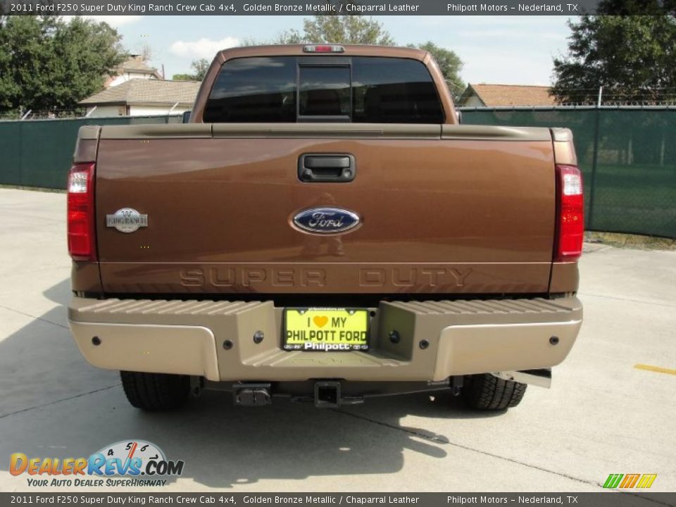 2011 Ford F250 Super Duty King Ranch Crew Cab 4x4 Golden Bronze Metallic / Chaparral Leather Photo #4