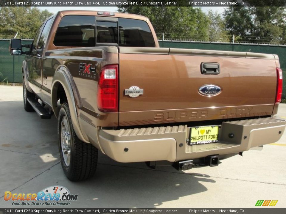 2011 Ford F250 Super Duty King Ranch Crew Cab 4x4 Golden Bronze Metallic / Chaparral Leather Photo #5