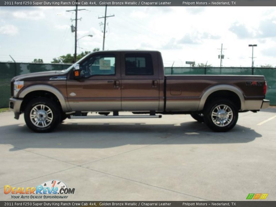 2011 Ford F250 Super Duty King Ranch Crew Cab 4x4 Golden Bronze Metallic / Chaparral Leather Photo #6