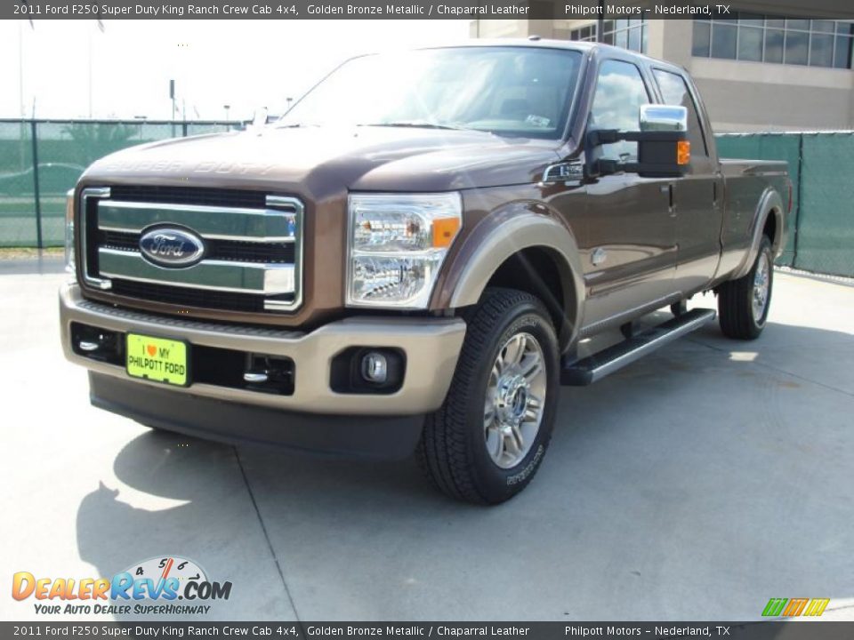 2011 Ford F250 Super Duty King Ranch Crew Cab 4x4 Golden Bronze Metallic / Chaparral Leather Photo #7