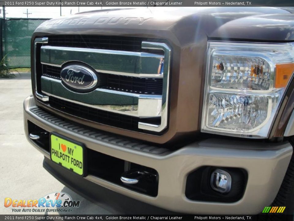 2011 Ford F250 Super Duty King Ranch Crew Cab 4x4 Golden Bronze Metallic / Chaparral Leather Photo #9