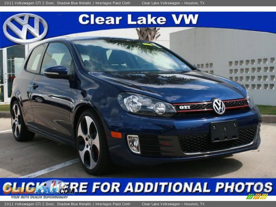 2011 Volkswagen GTI 2 Door Shadow Blue Metallic / Interlagos Plaid Cloth Photo #1