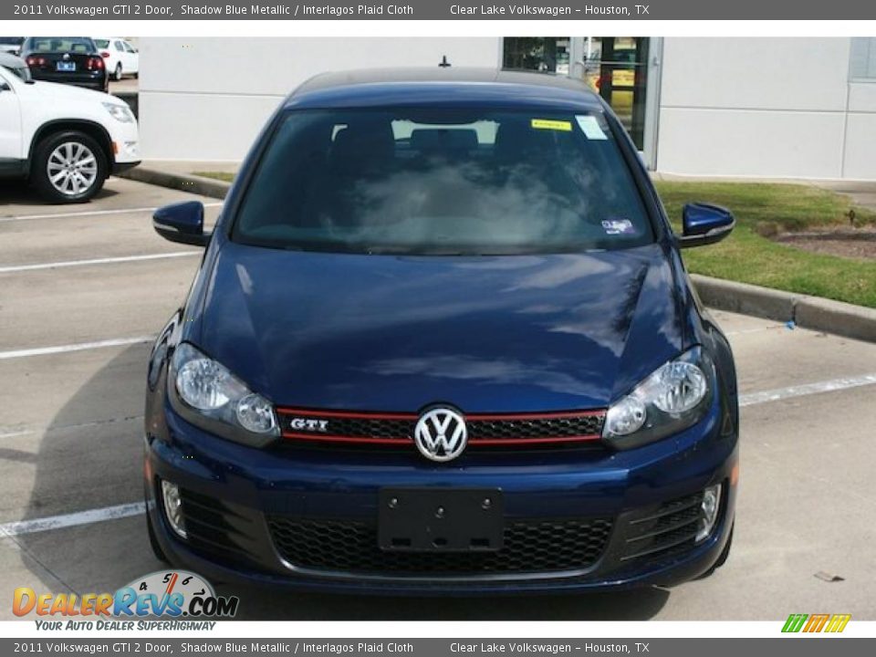 2011 Volkswagen GTI 2 Door Shadow Blue Metallic / Interlagos Plaid Cloth Photo #8
