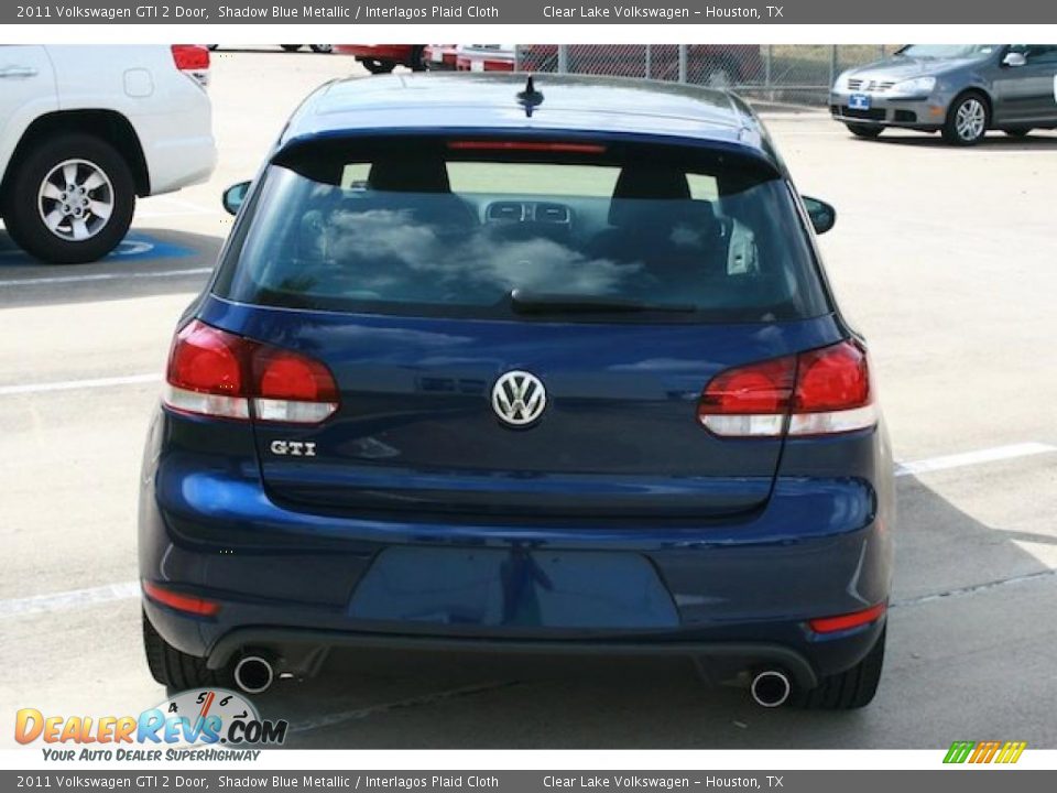2011 Volkswagen GTI 2 Door Shadow Blue Metallic / Interlagos Plaid Cloth Photo #10