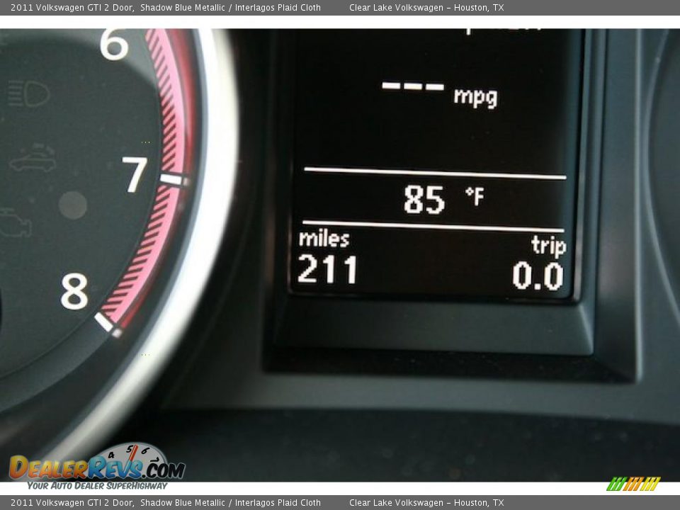 2011 Volkswagen GTI 2 Door Shadow Blue Metallic / Interlagos Plaid Cloth Photo #18