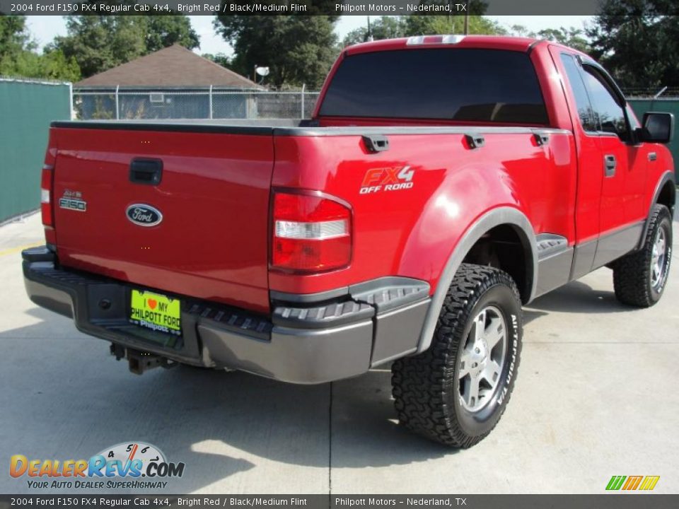 2004 Ford F150 FX4 Regular Cab 4x4 Bright Red / Black/Medium Flint Photo #3