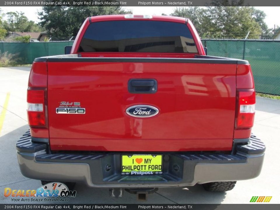 2004 Ford F150 FX4 Regular Cab 4x4 Bright Red / Black/Medium Flint Photo #4