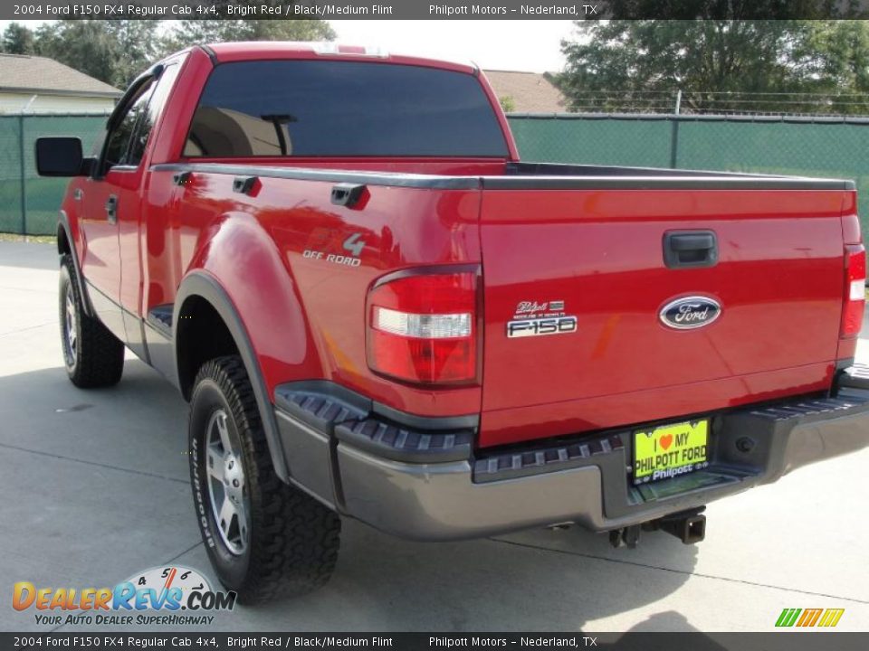 2004 Ford F150 FX4 Regular Cab 4x4 Bright Red / Black/Medium Flint Photo #5