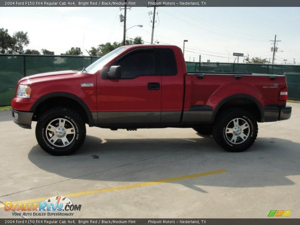 2004 Ford F150 FX4 Regular Cab 4x4 Bright Red / Black/Medium Flint Photo #6