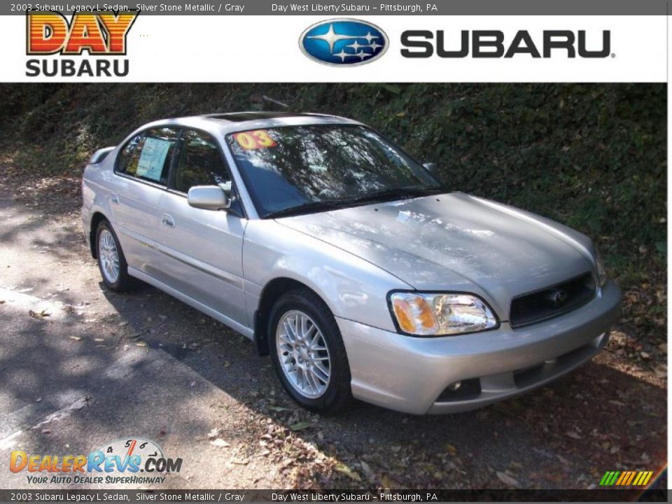2003 Subaru Legacy L Sedan Silver Stone Metallic / Gray Photo #1