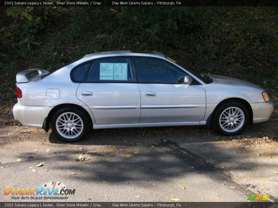 2003 Subaru Legacy L Sedan Silver Stone Metallic / Gray Photo #4